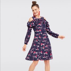 Draper James Love Birds Cold Shoulder Dress